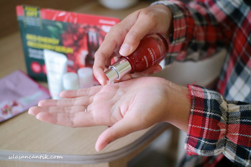 review mamonde red energy recovery serum